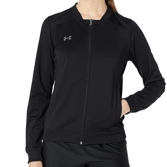 Women’s Under Armour Black Challenger Track Jacket Fitted Full Zip Size S NWT - Picture 12 of 13